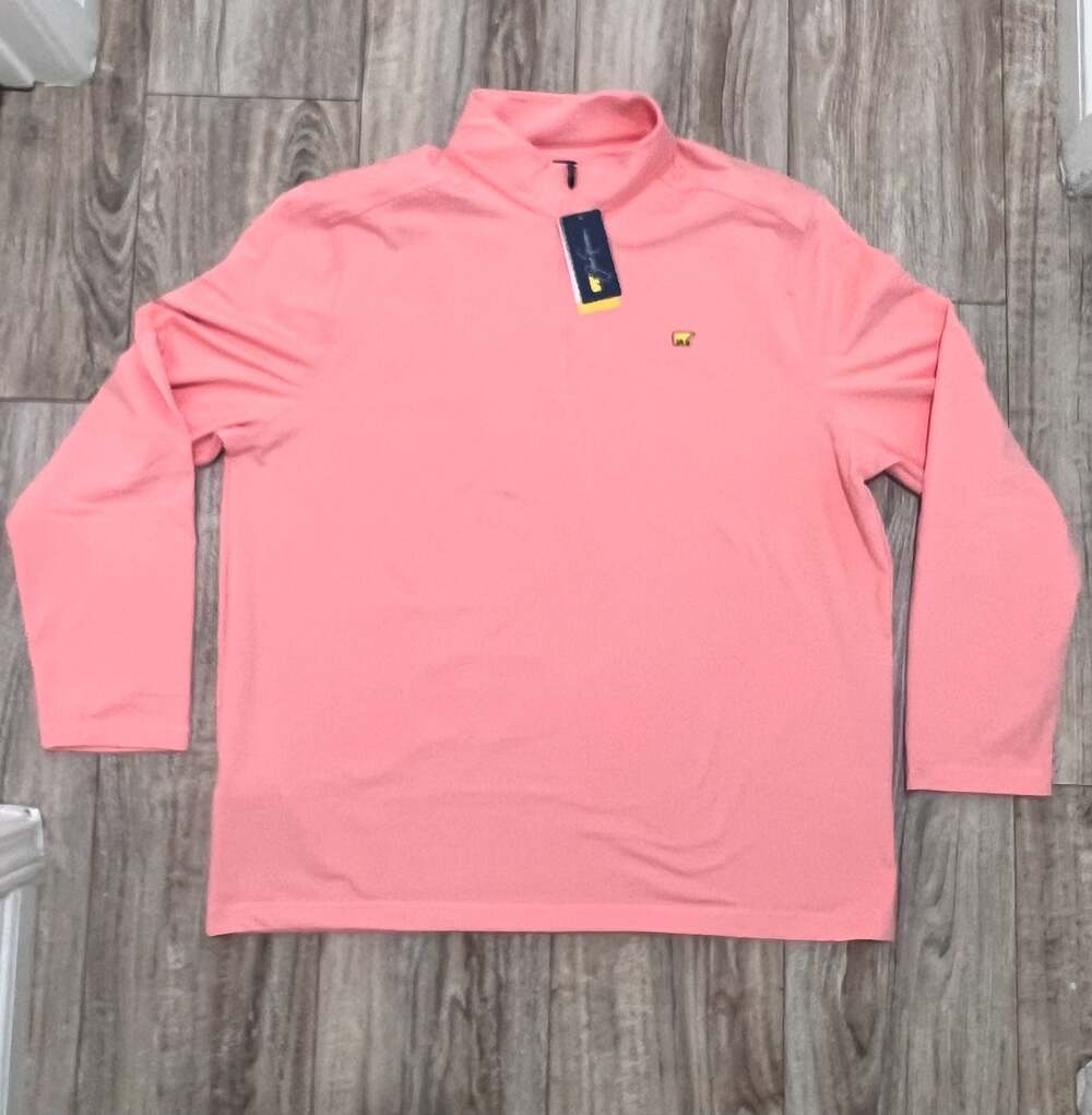 Jack Nicklaus Men's Peaches N Cream 1/4 Zip Sun Protection Golf Pullover XL